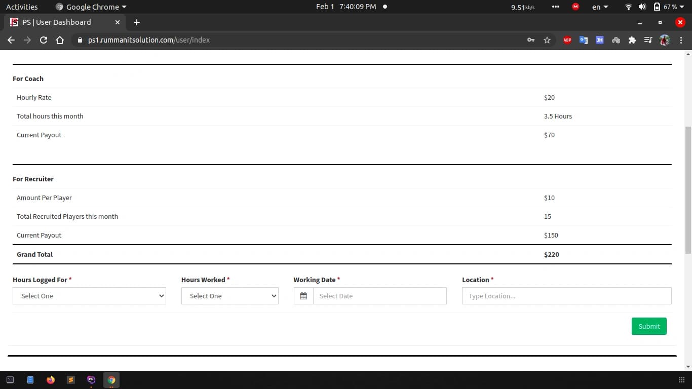 Screenshot of ProSkills Payroll