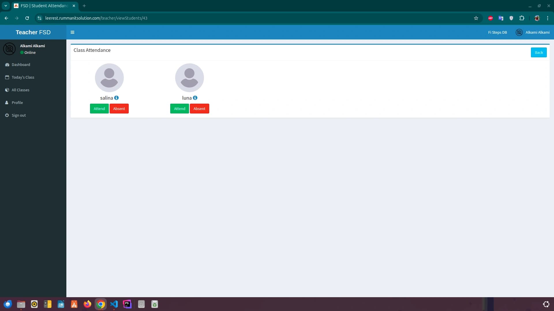 Screenshot of Fi Steps DB